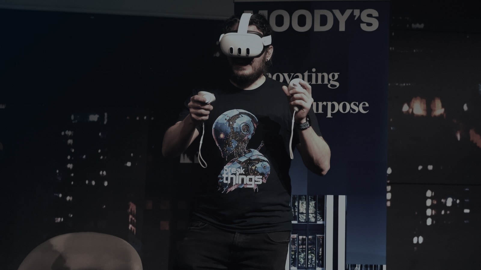Moody's AR application demonstration at event